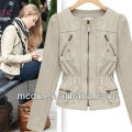 Slim Korean Fashion Ladys Vestes en cuir